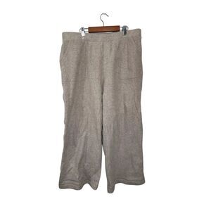 Haven Well Within Comfort Fuzzy Fleece Wide Leg Pants Women’s‎ XL Pockets Tan